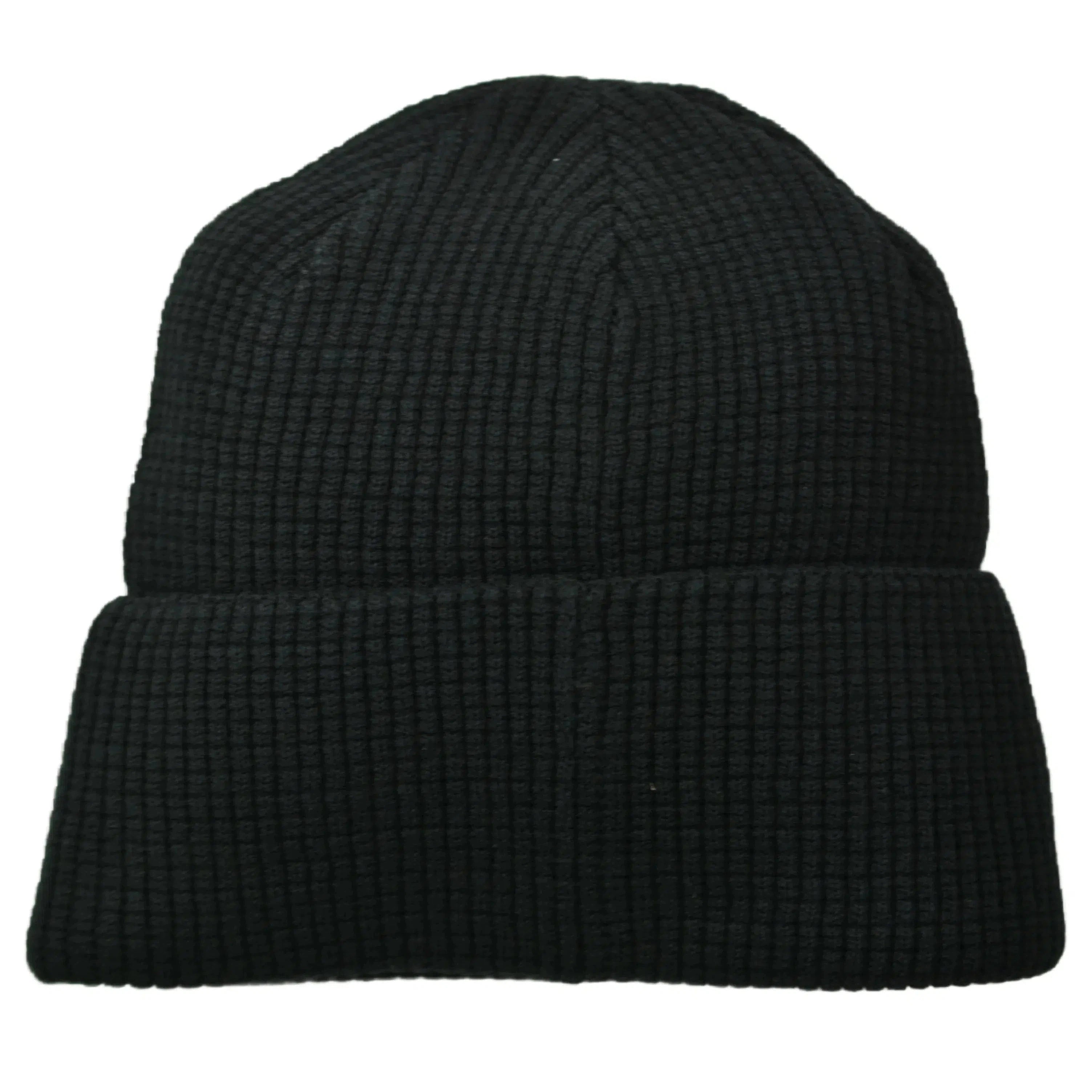 Primitive X Independent Global Black Waffle Knit Cuffed Beanie, Winter Hat