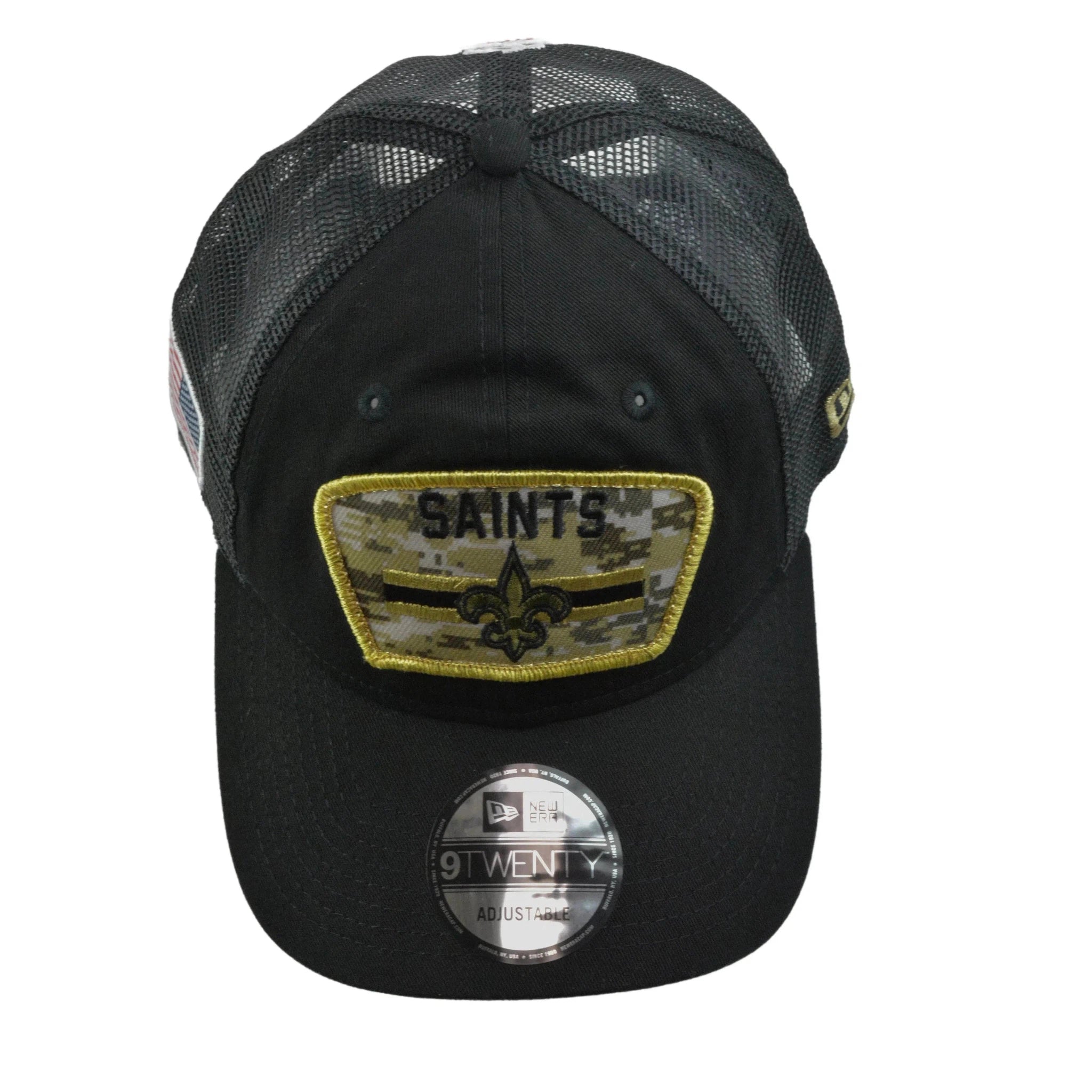 New Orleans Saints New Era 920 Salute To Service Black Mesh Back Adjustable Men's Snapback Hat