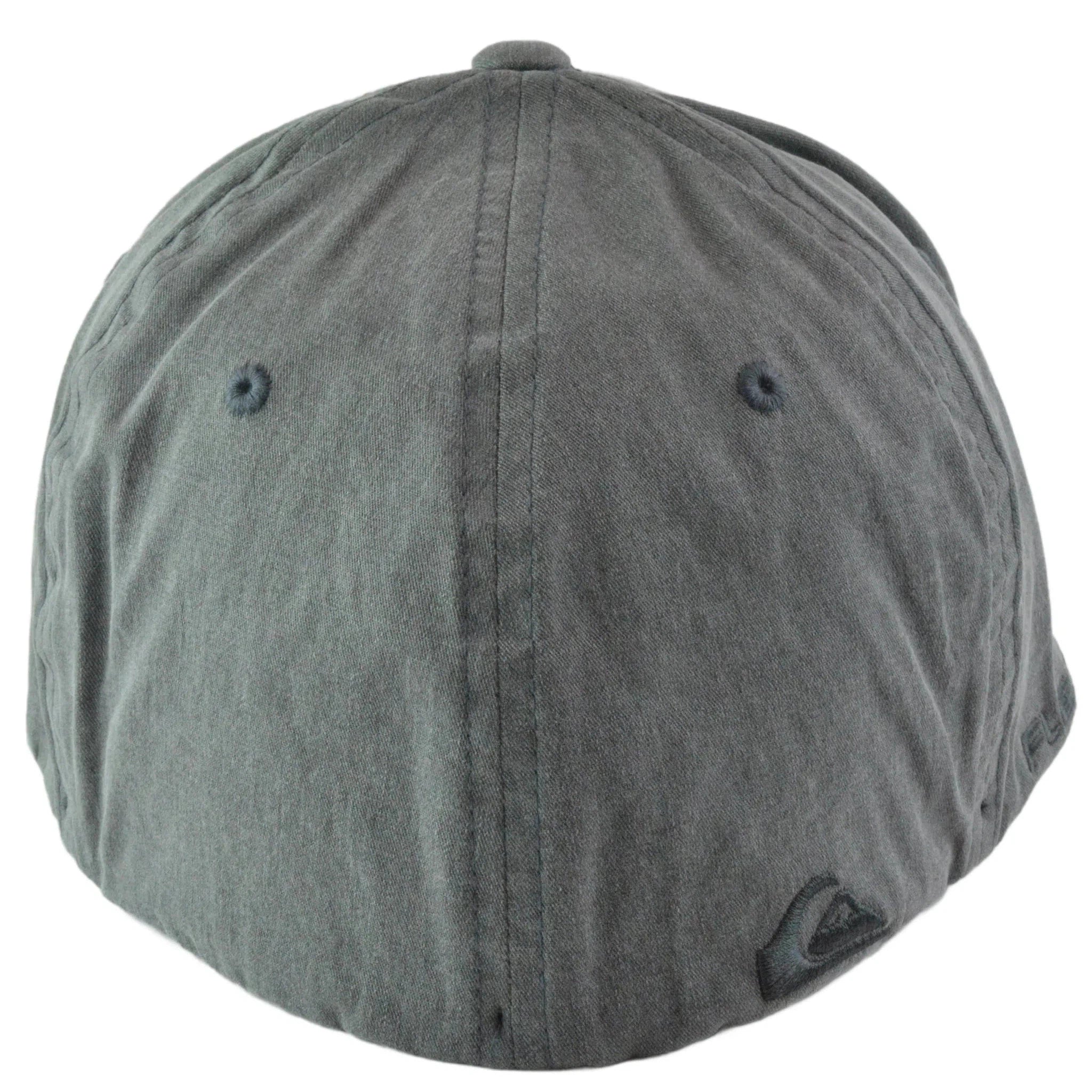 Quiksilver Surf Style Sidestay Logo Charcoal Gray & Black Flex FIt Hat