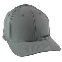 Quiksilver Surf Style Sidestay Logo Charcoal Gray & Black Flex FIt Hat