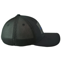 Thin Blue Line Flag FlexFit Airmesh Support Law Enforcement / Police Ripstop Tactical Hat by Rapid Dominance