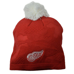 Detroit Red Wings Women's NHL Pro Team Locker Room Knit Beanie Pom Winter Hat