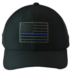 Thin Blue Line Flag Relaxed Fit Support Police Ripstop Tactical Hat by Rapid Dominance