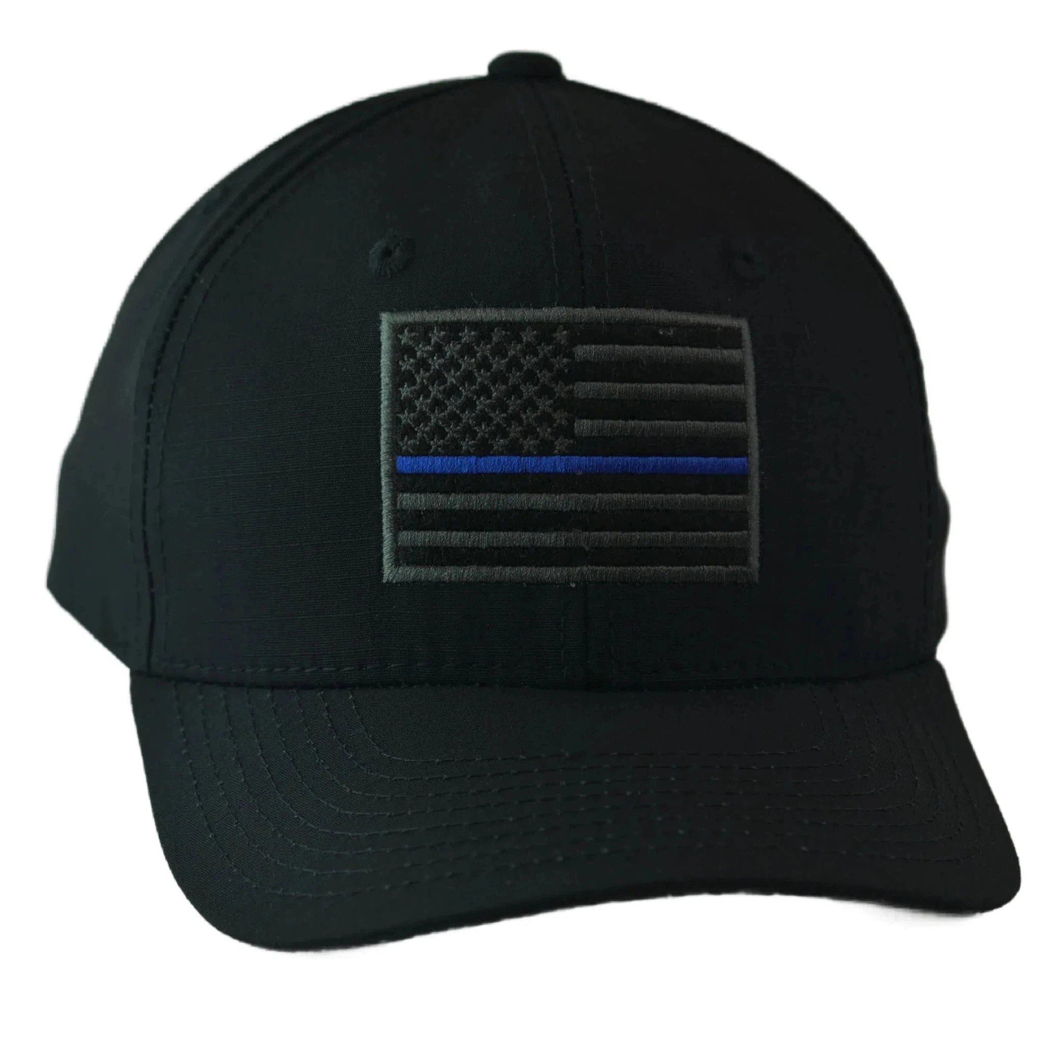 Thin Blue Line Flag Relaxed Fit Support Police Ripstop Tactical Hat by Rapid Dominance