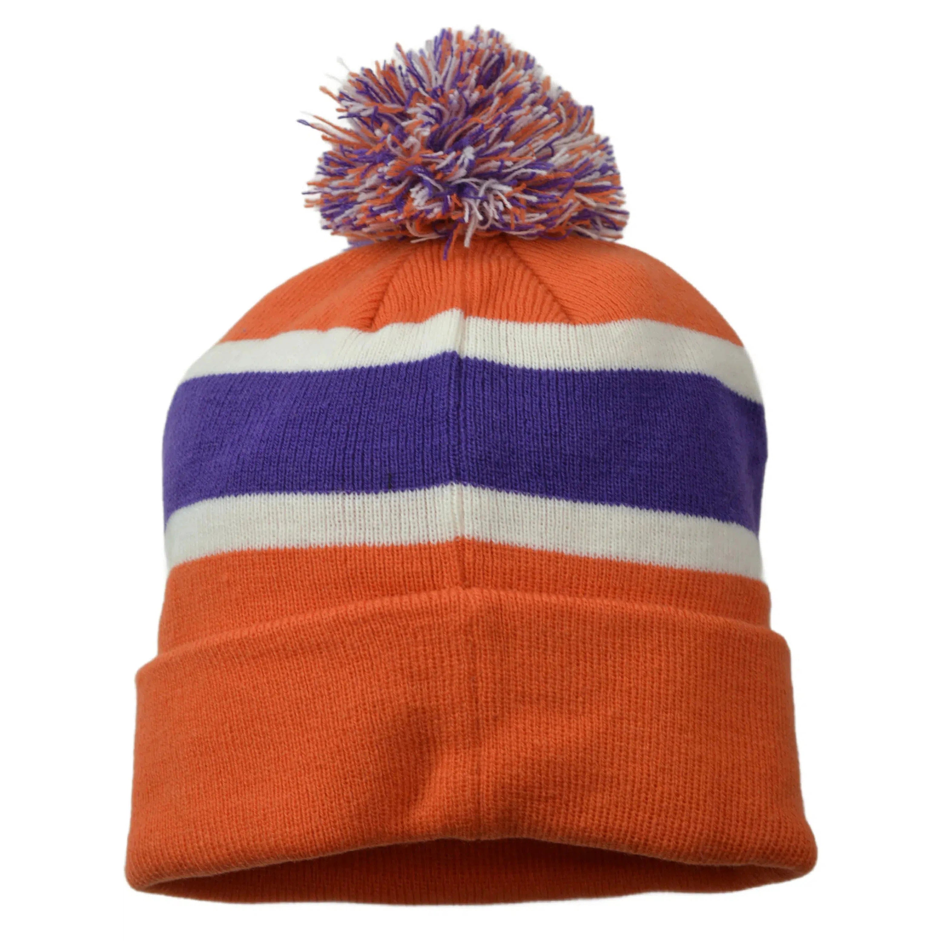 Clemson Tigers Mass Breakaway NCAA Team Logo Knit Pom Beanie Winter Hat