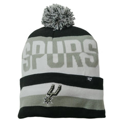 '47 San Antonio Spurs NBA Split Text Knit Cuffed Beanie, Winter Hat with Pom