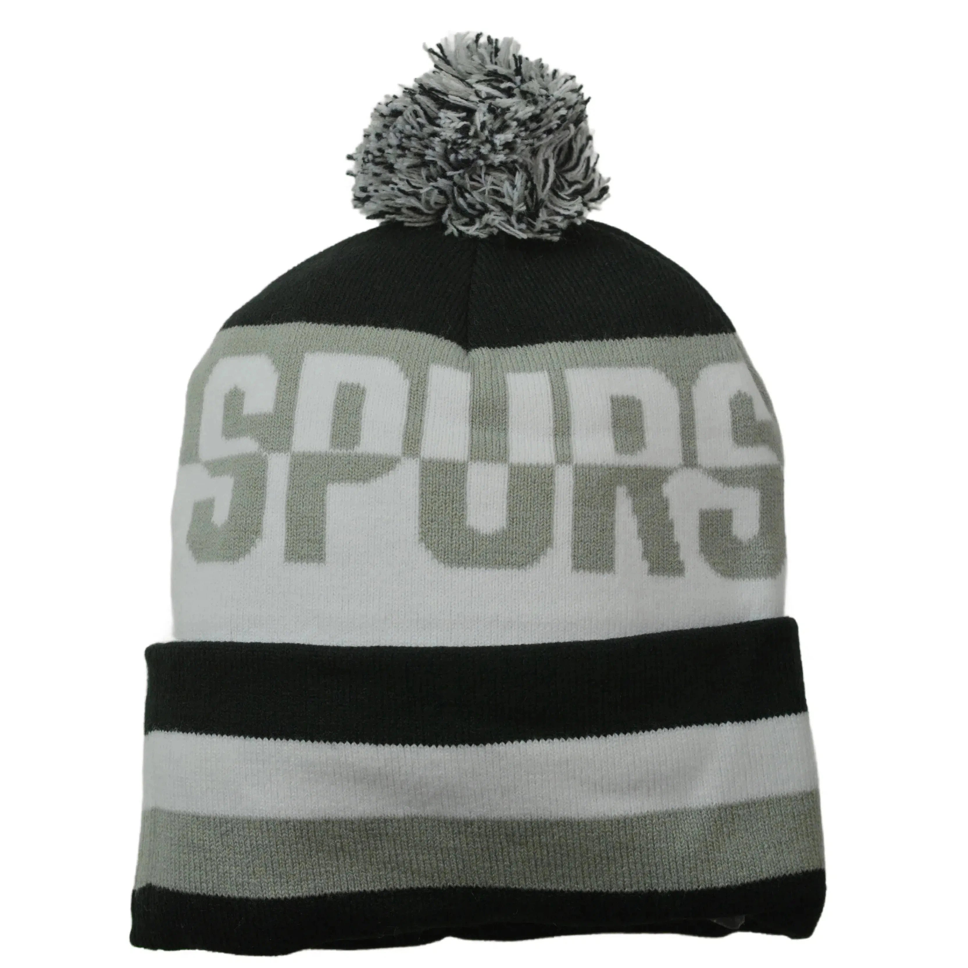 '47 San Antonio Spurs NBA Split Text Knit Cuffed Beanie, Winter Hat with Pom