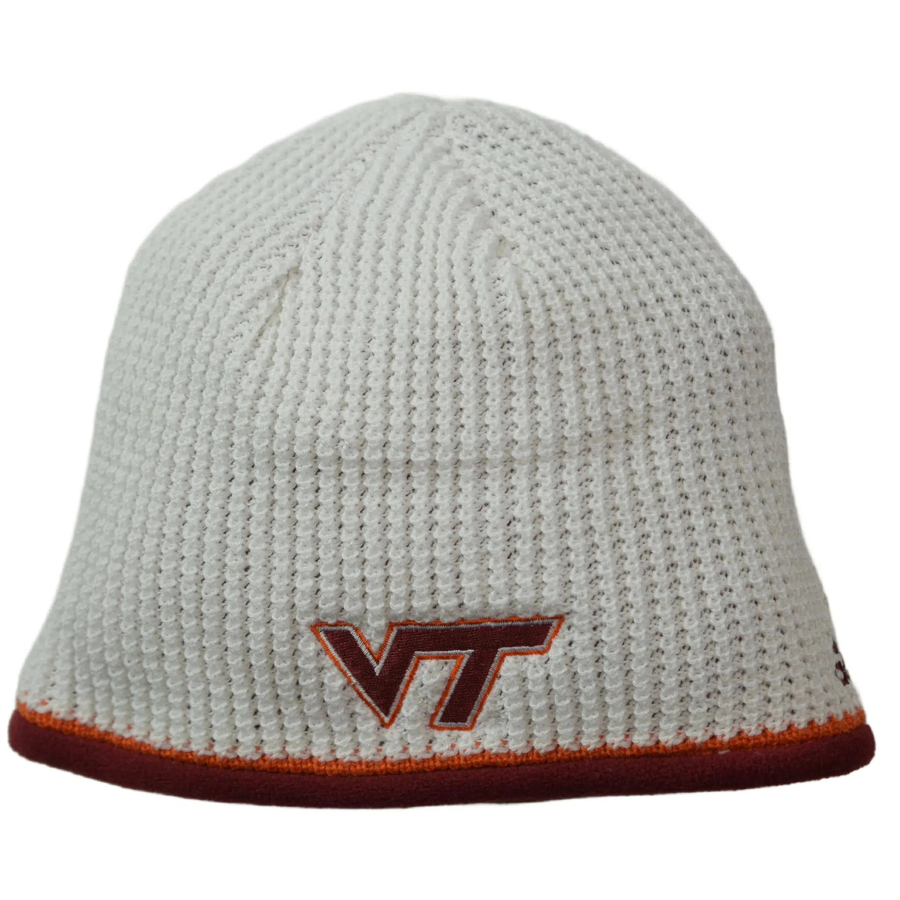 Virginia Tech Hokies Adidas NCAA Fleece Lined Waffle Knit Beanie Winter Hat