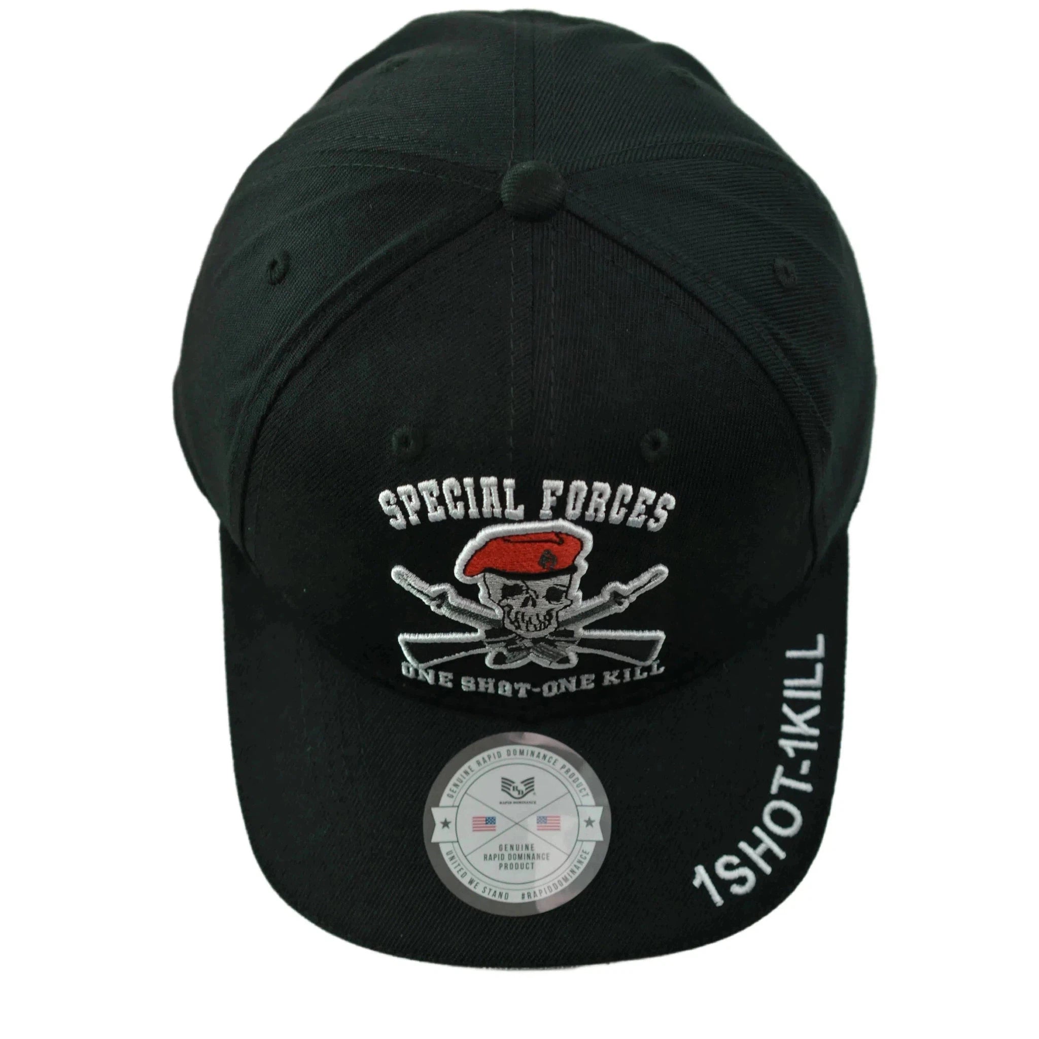 Special Forces Skeleton "One Shot-One Kill" Men's Military Adjustable Hat by Rapid Dominance