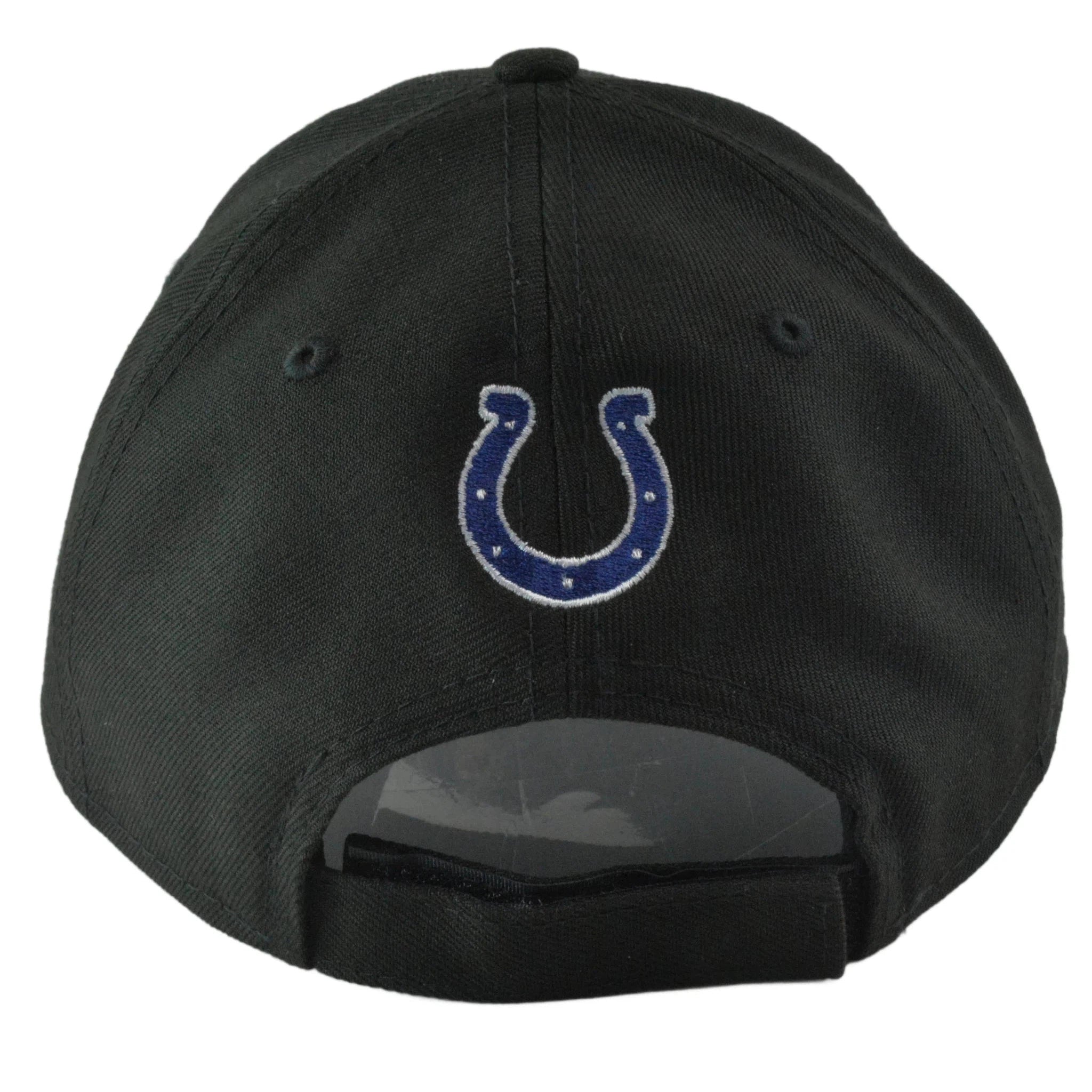 Indianapolis Colts New Era 9FORTY Structured Team Logo Black Adjustable Hat