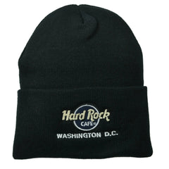 Hard Rock Cafe Washington DC Black Knit Beanie, Winter Watch Cap