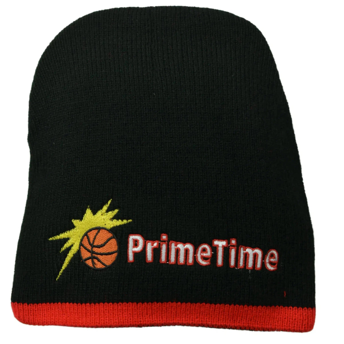 Primetime Basketball League Black & Red Reversible Knit Beanie