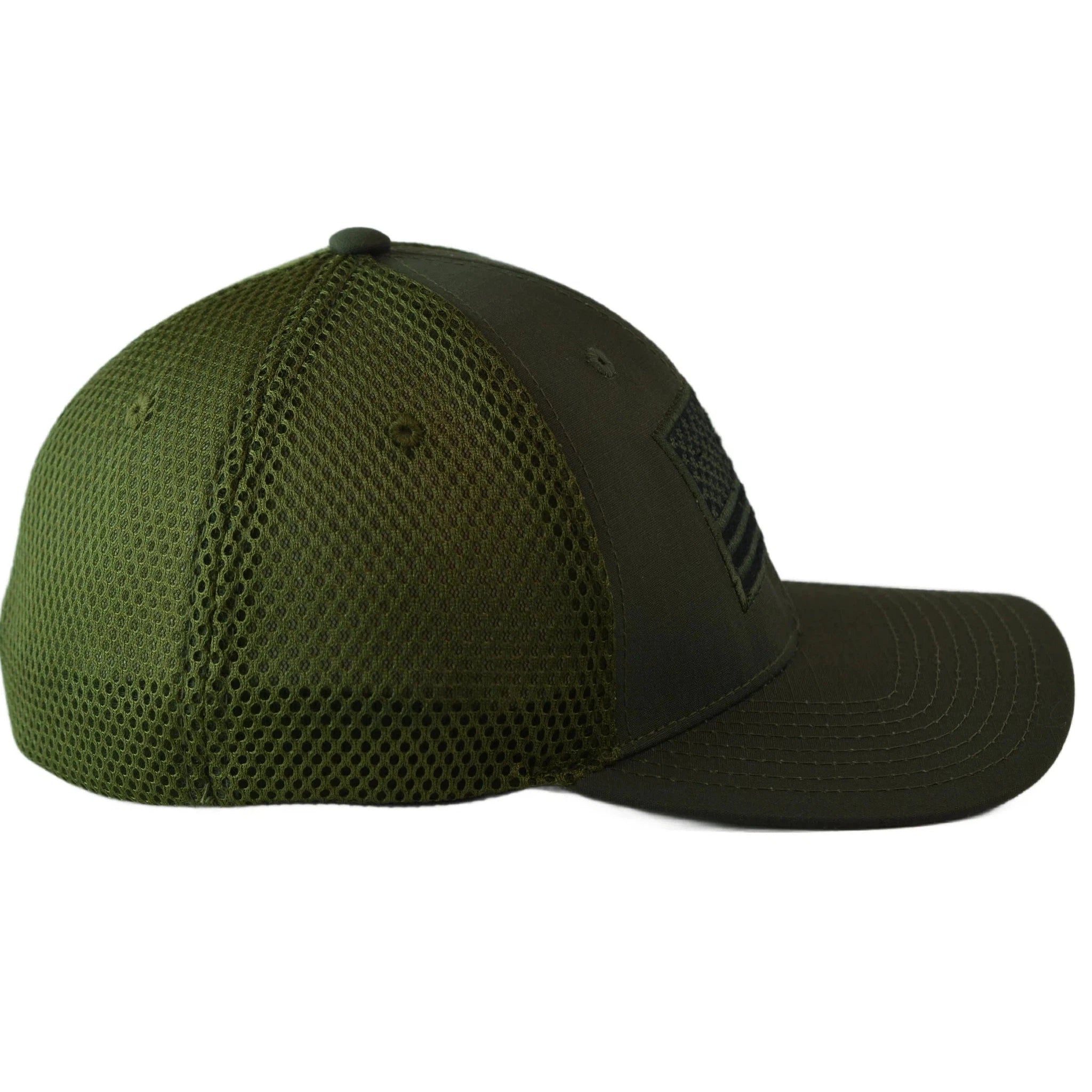 United States USA Tonal Flag Olive Drab Tactical AirMesh Ripstop Hat by Rapid Dominance