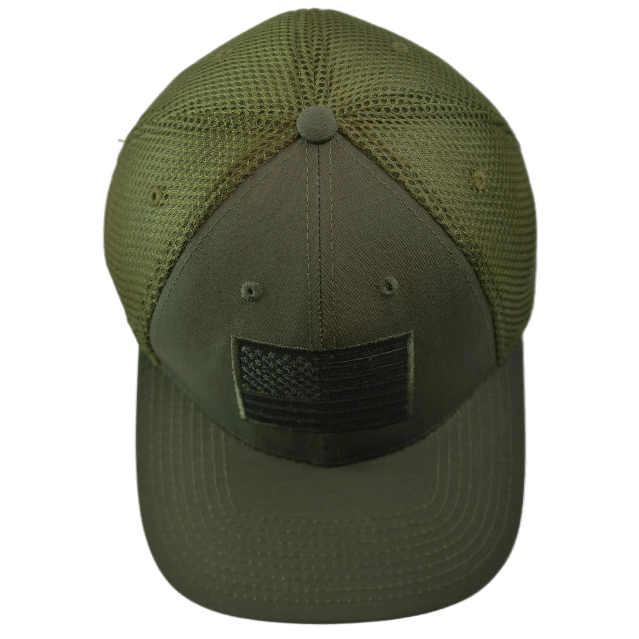 United States USA Tonal Flag Olive Drab Tactical AirMesh Ripstop Hat by Rapid Dominance