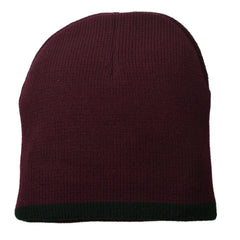 Primetime Basketball League Burgundy & Black Reversible Knit Beanie