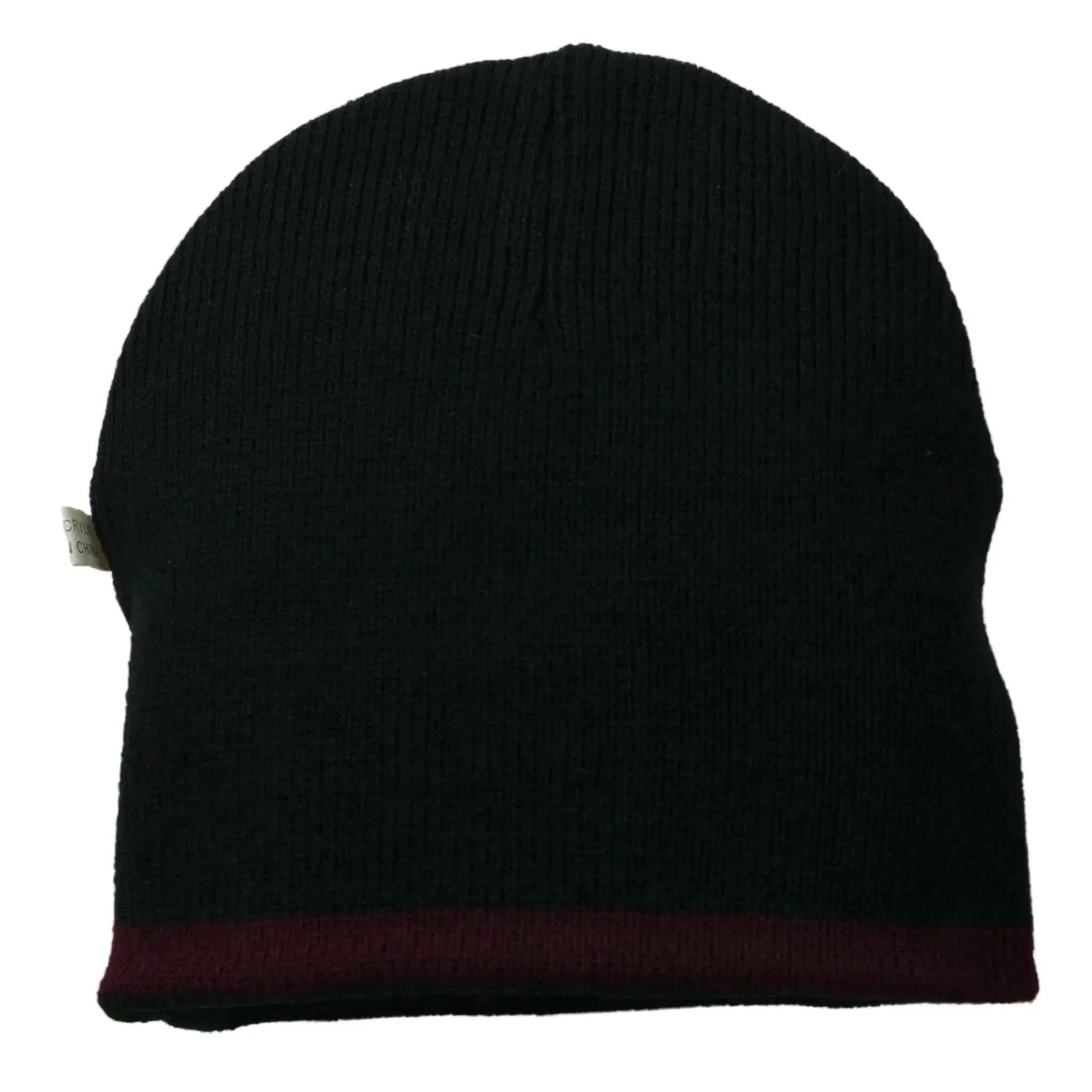 Primetime Basketball League Burgundy & Black Reversible Knit Beanie