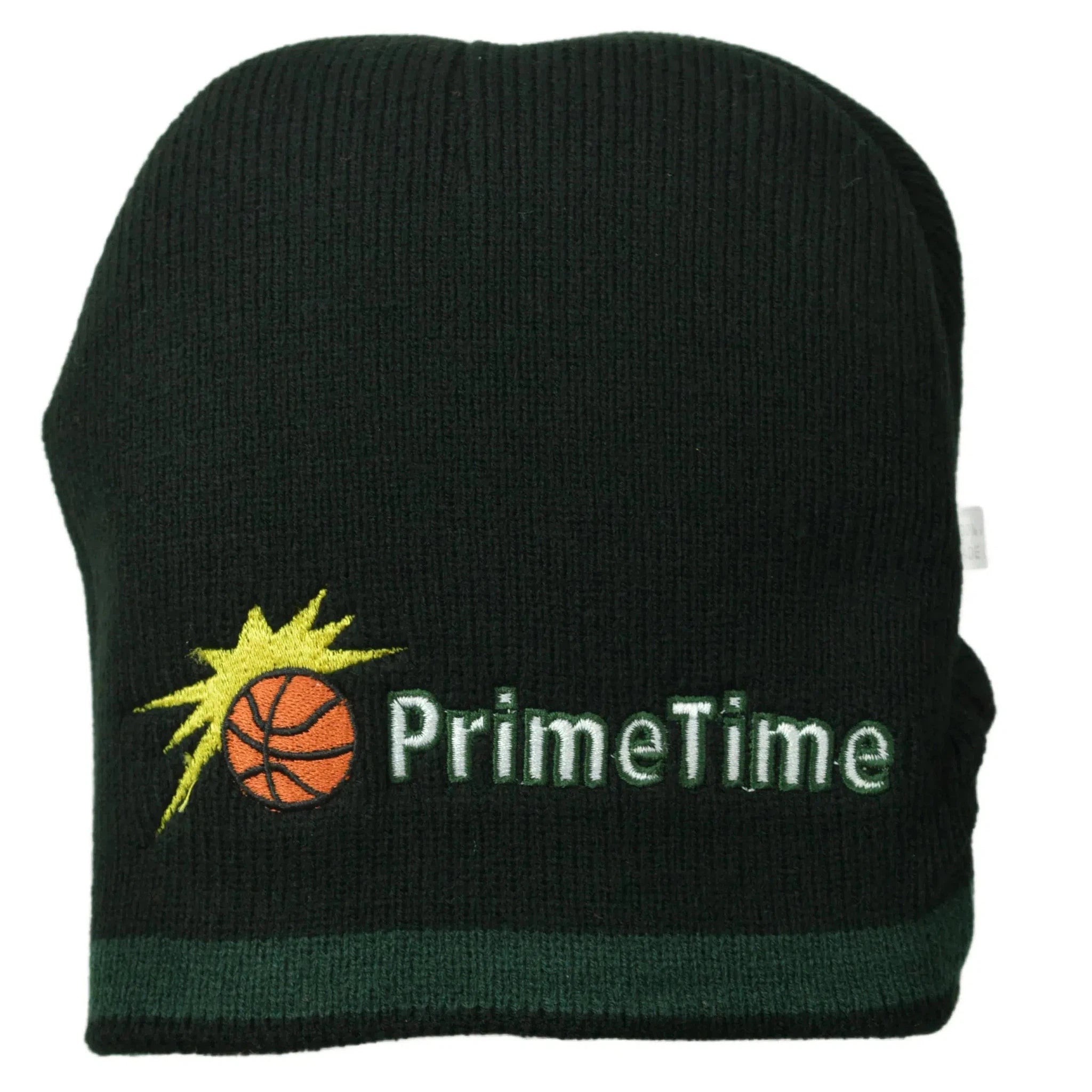 Primetime Basketball League Green & Black Reversible Knit Beanie