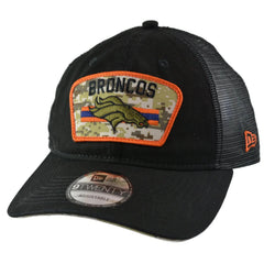 Denver Broncos New Era 920 Salute To Service Black Mesh Back Adjustable Men's Snapback Hat