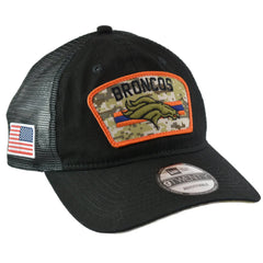 Denver Broncos New Era 920 Salute To Service Black Mesh Back Adjustable Men's Snapback Hat