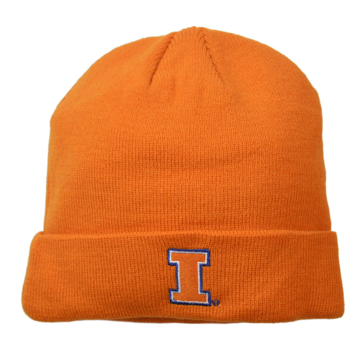 Illinois Fighting Illini NCAA Team Logo Knit Orange Cuffed Beanie Winter Watch Cap, Hat