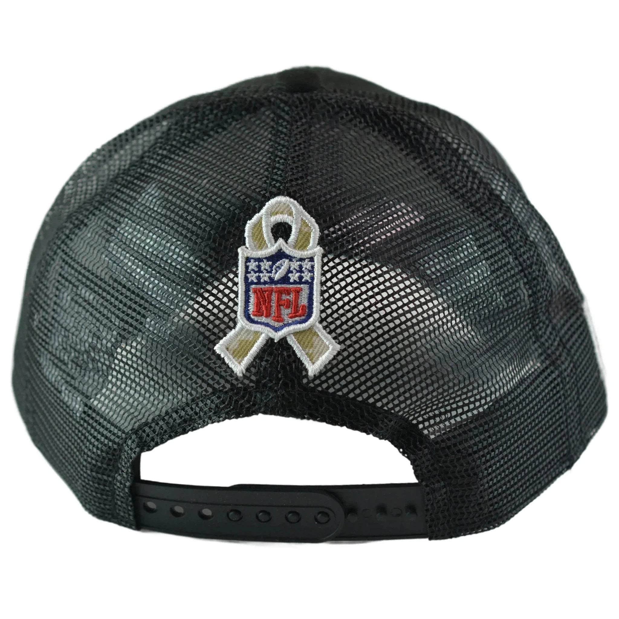 Atlanta Falcons New Era 940 Salute To Service Black/Camo Mesh Back Adjustable Men's Snapback Hat