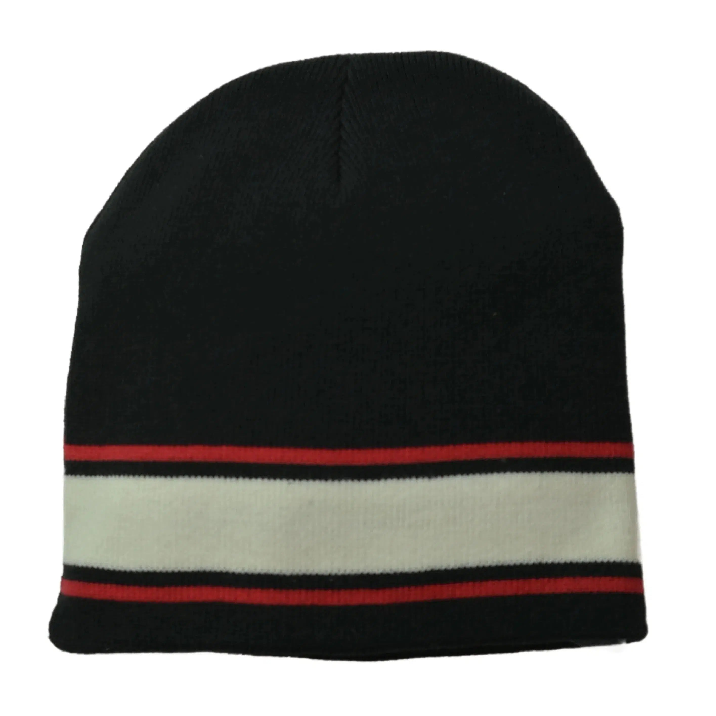 Central Missouri Mules NCAA Team Logo Cuff-less Knit Black & White Beanie Winter Hat