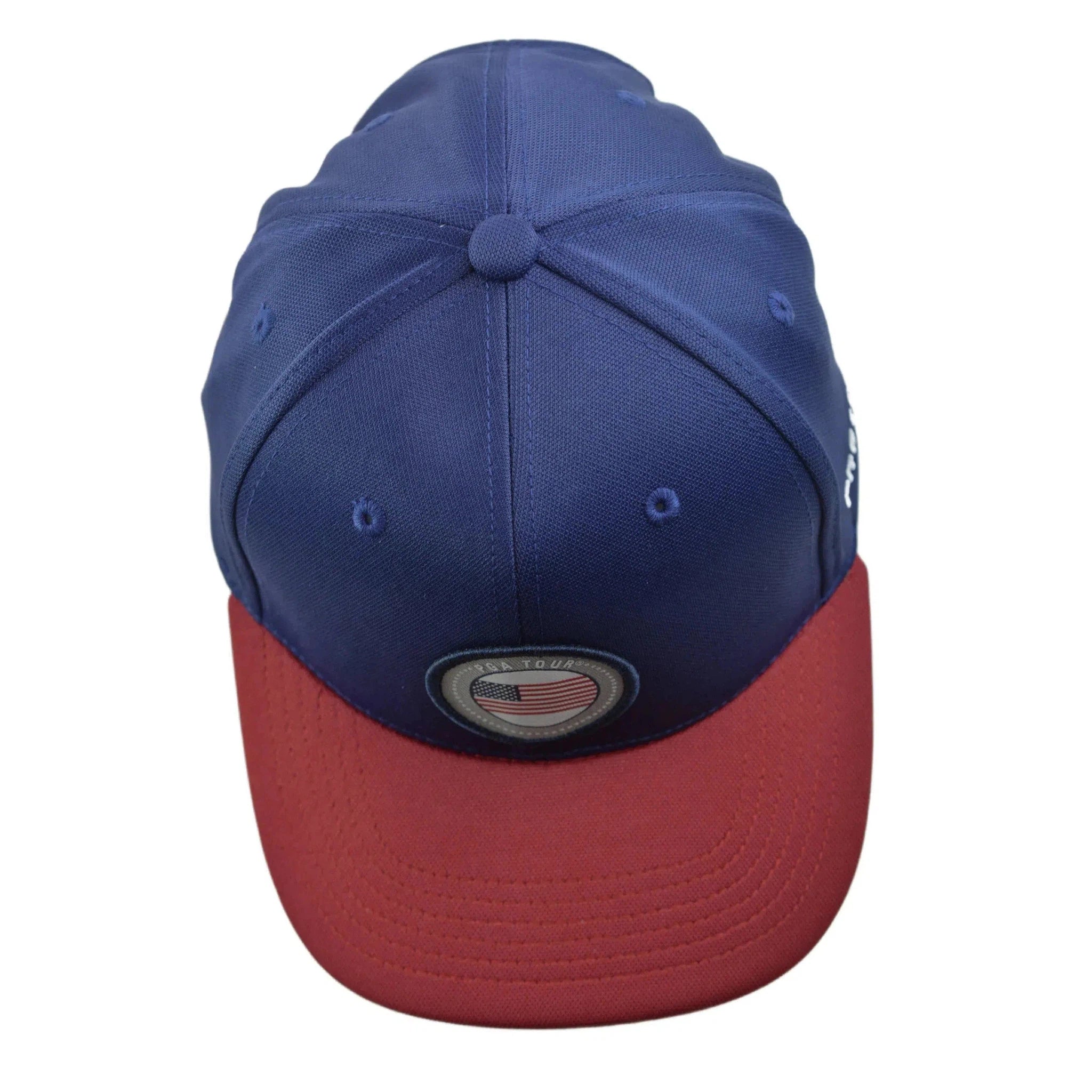 PGA Tour Pro Series Circle Logo Lightweight Navy Blue & Red Adjustable Golf Hat