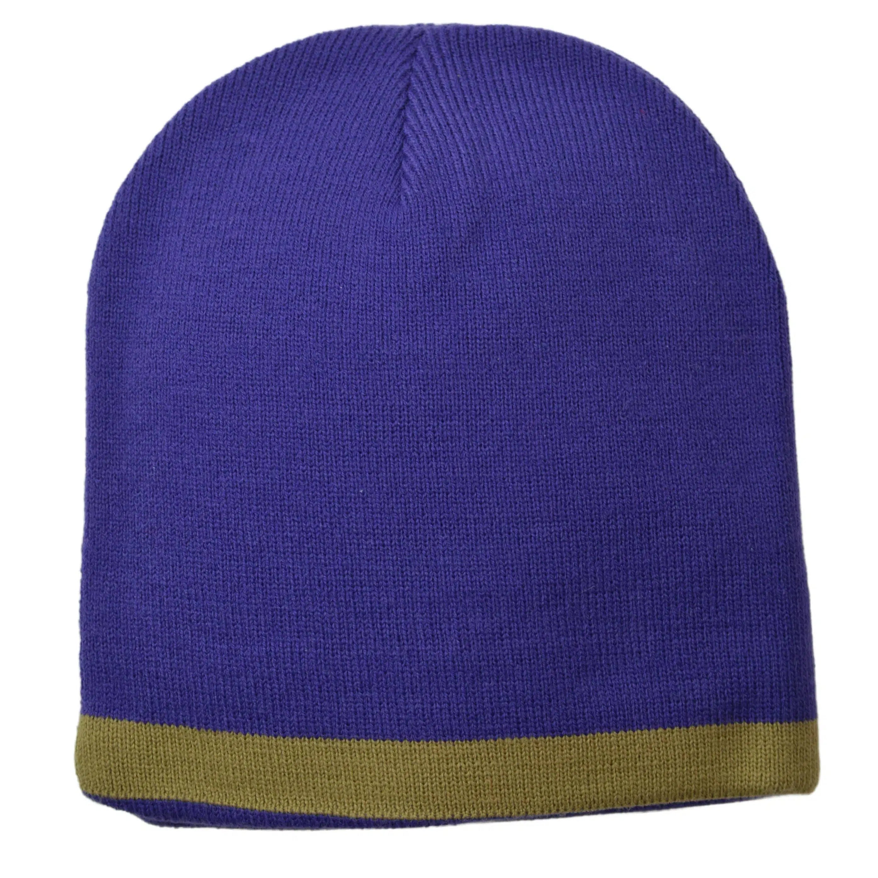 Washington Huskies NCAA Reversible Team Logo Knit Beanie Purple & Gold Winter Hat