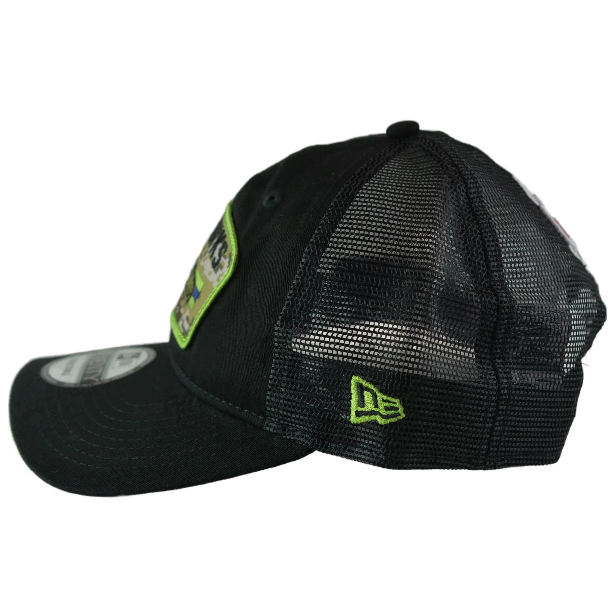 Seattle Seahawks New Era 920 Salute To Service Black Mesh Back Adjustable Men's Snapback Hat