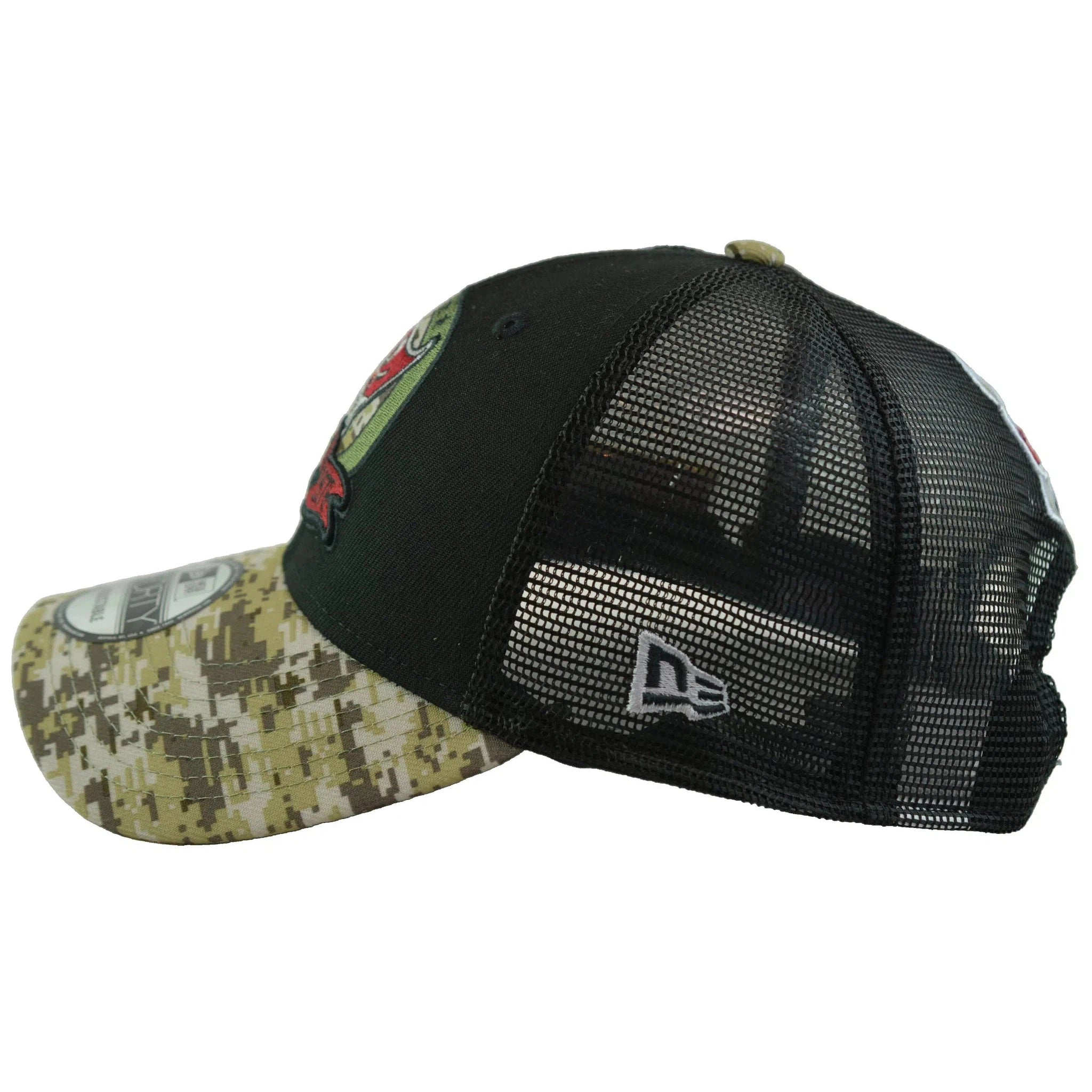 Tampa Bay Buccaneers New Era 940 Salute To Service Black & Camo Mesh Back Adjustable Men's Snapback Hat