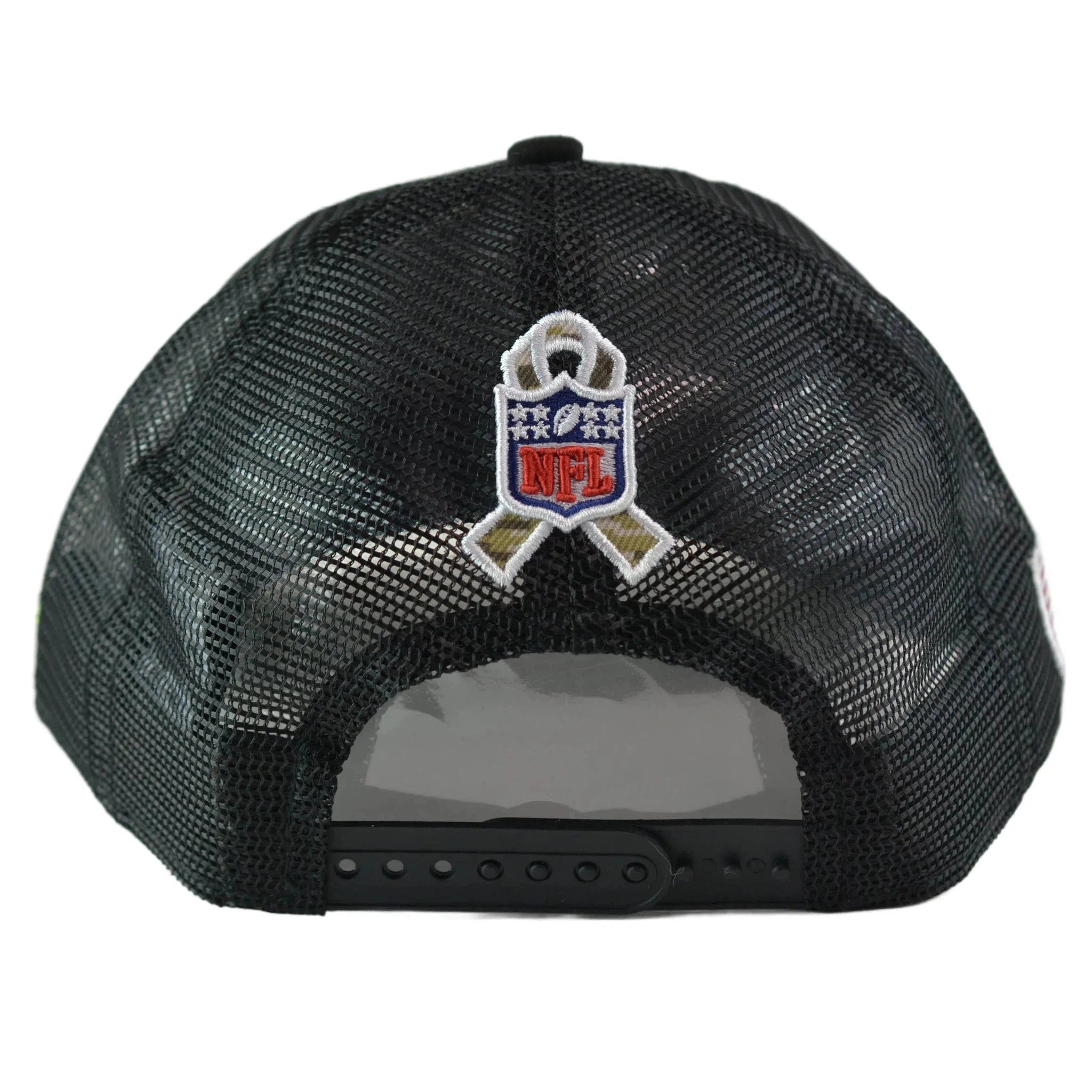 Seattle Seahawks New Era 920 Salute To Service Black Mesh Back Adjustable Men's Snapback Hat