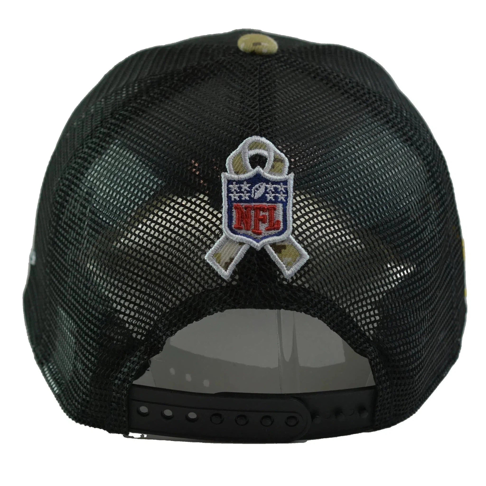 Tampa Bay Buccaneers New Era 940 Salute To Service Black & Camo Mesh Back Adjustable Men's Snapback Hat