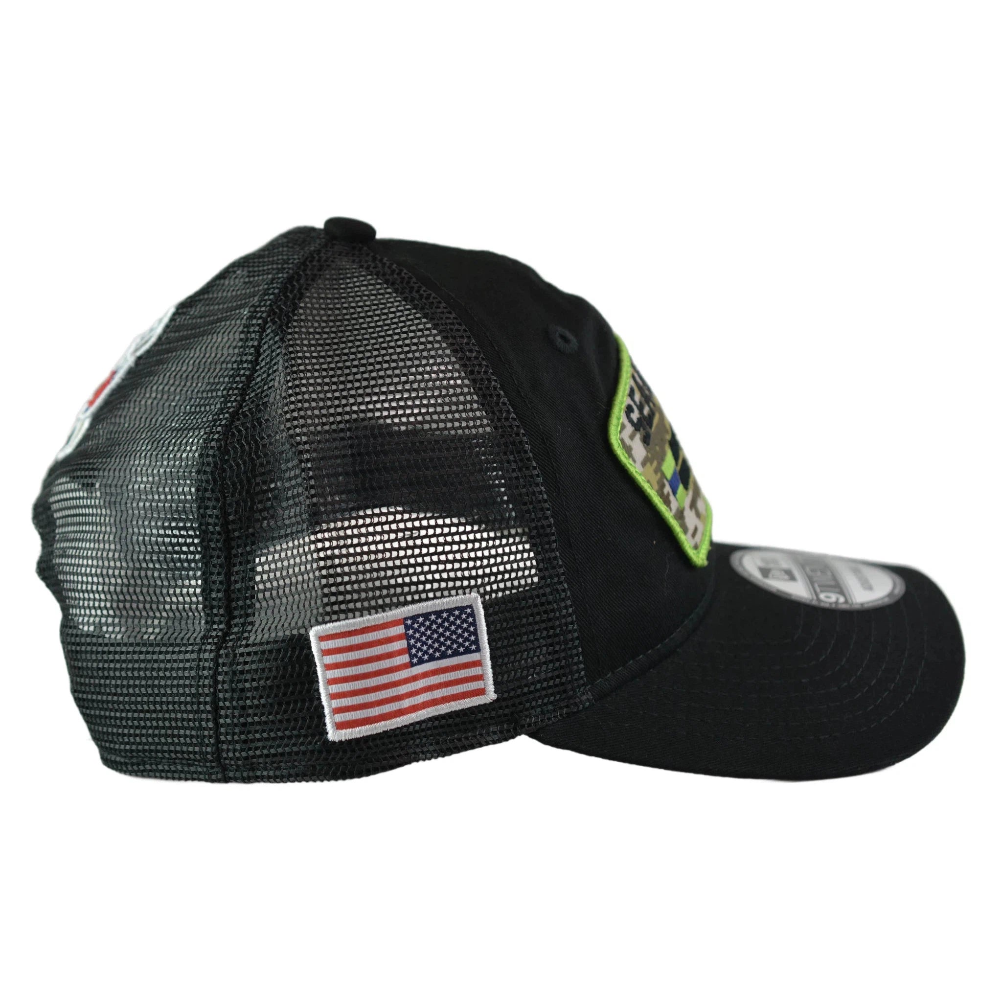 Seattle Seahawks New Era 920 Salute To Service Black Mesh Back Adjustable Men's Snapback Hat