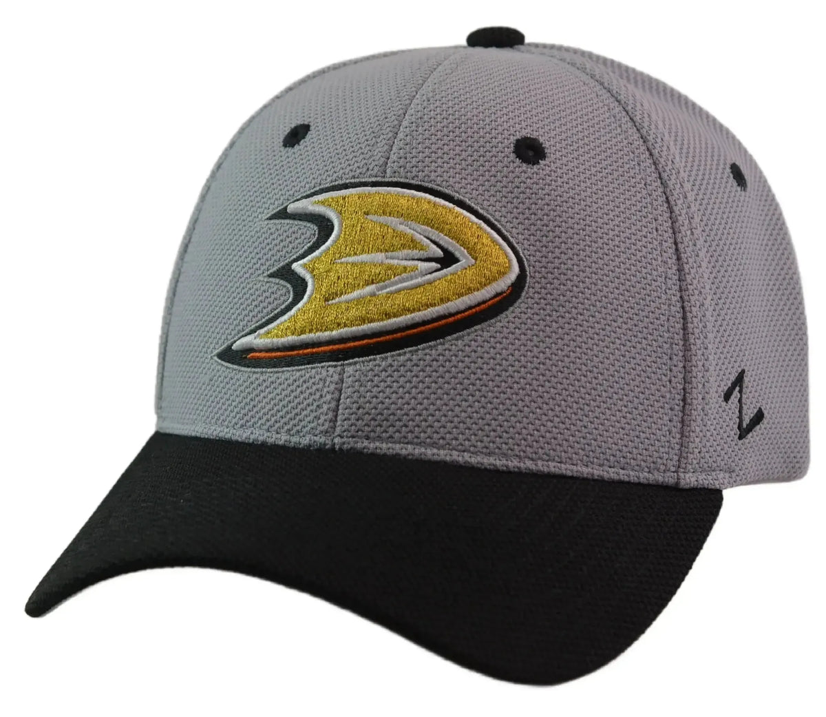 Anaheim Ducks Zephyr Gray & Black 2 Tone NHL Flex Fit Hat M/L
