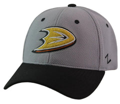 Anaheim Ducks Zephyr Gray & Black 2 Tone NHL Flex Fit Hat M/L
