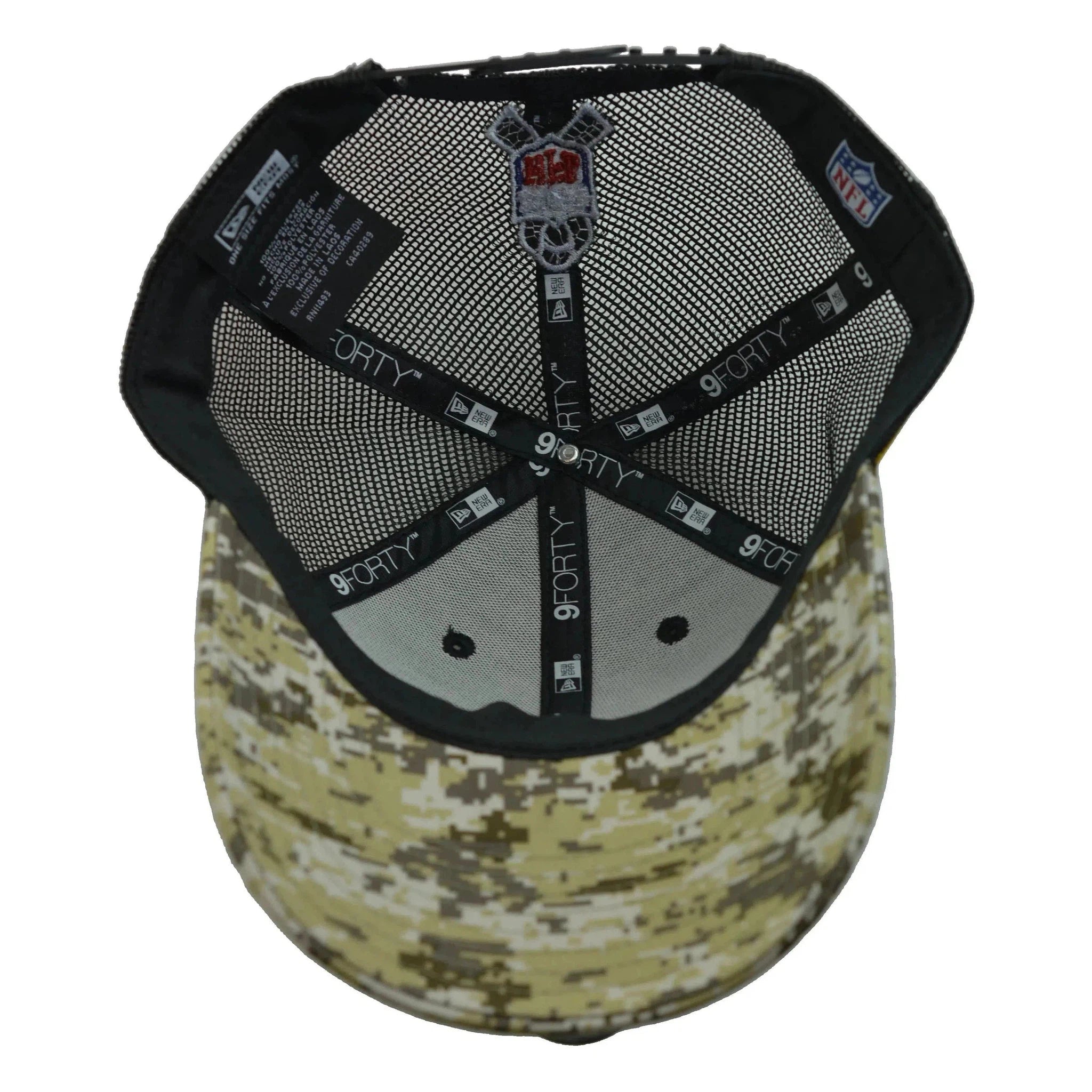 Tampa Bay Buccaneers New Era 940 Salute To Service Black & Camo Mesh Back Adjustable Men's Snapback Hat