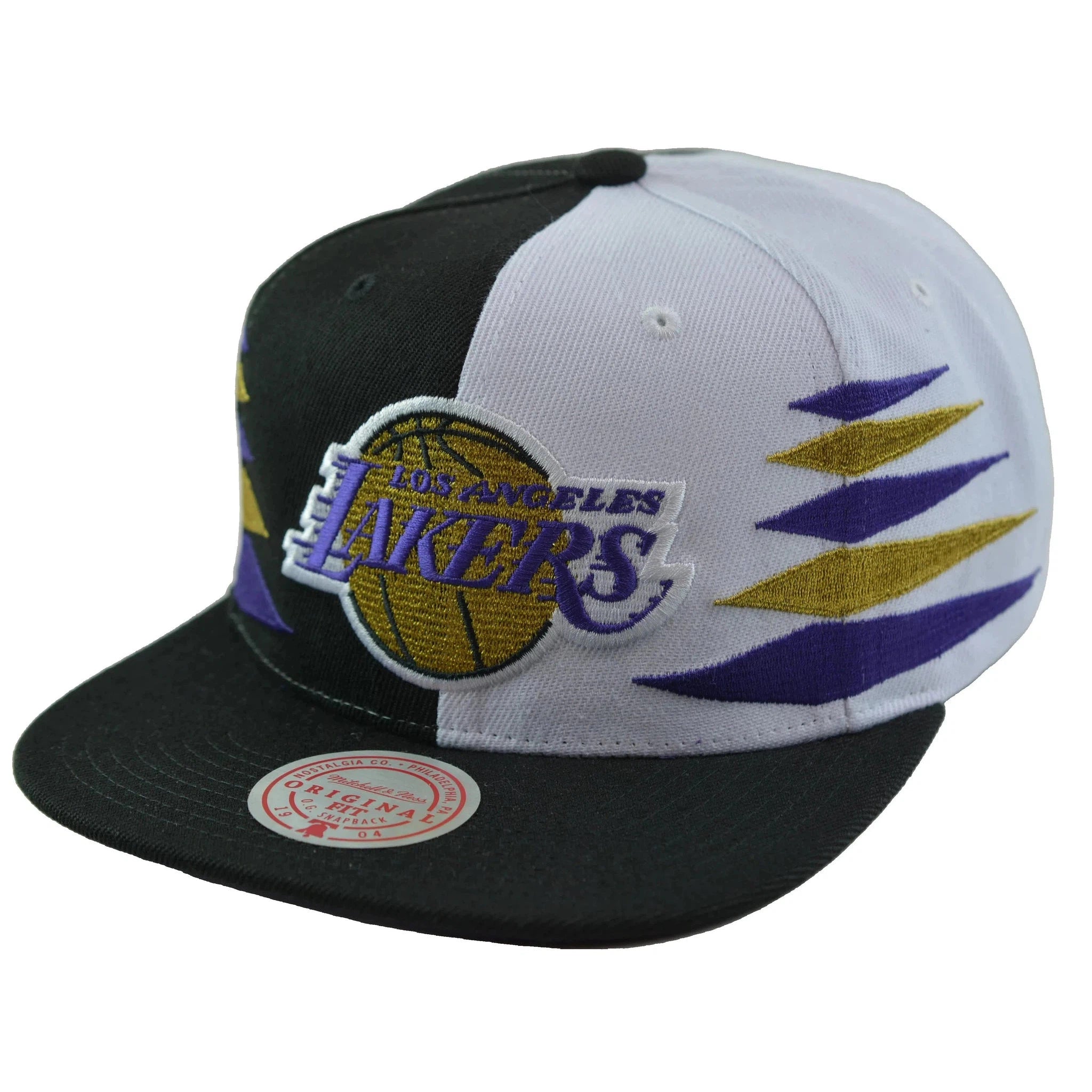 Los Angeles Lakers NBA Diamond Cut 2 Tone Men's Snapback Hat by Mitchell & Ness