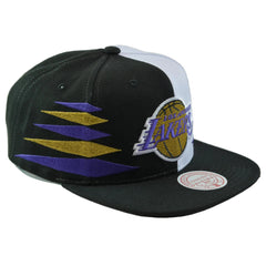 Los Angeles Lakers NBA Diamond Cut 2 Tone Men's Snapback Hat by Mitchell & Ness