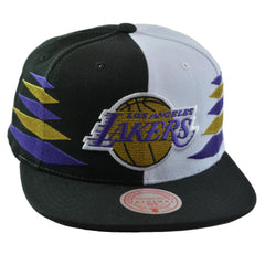 Los Angeles Lakers NBA Diamond Cut 2 Tone Men's Snapback Hat by Mitchell & Ness