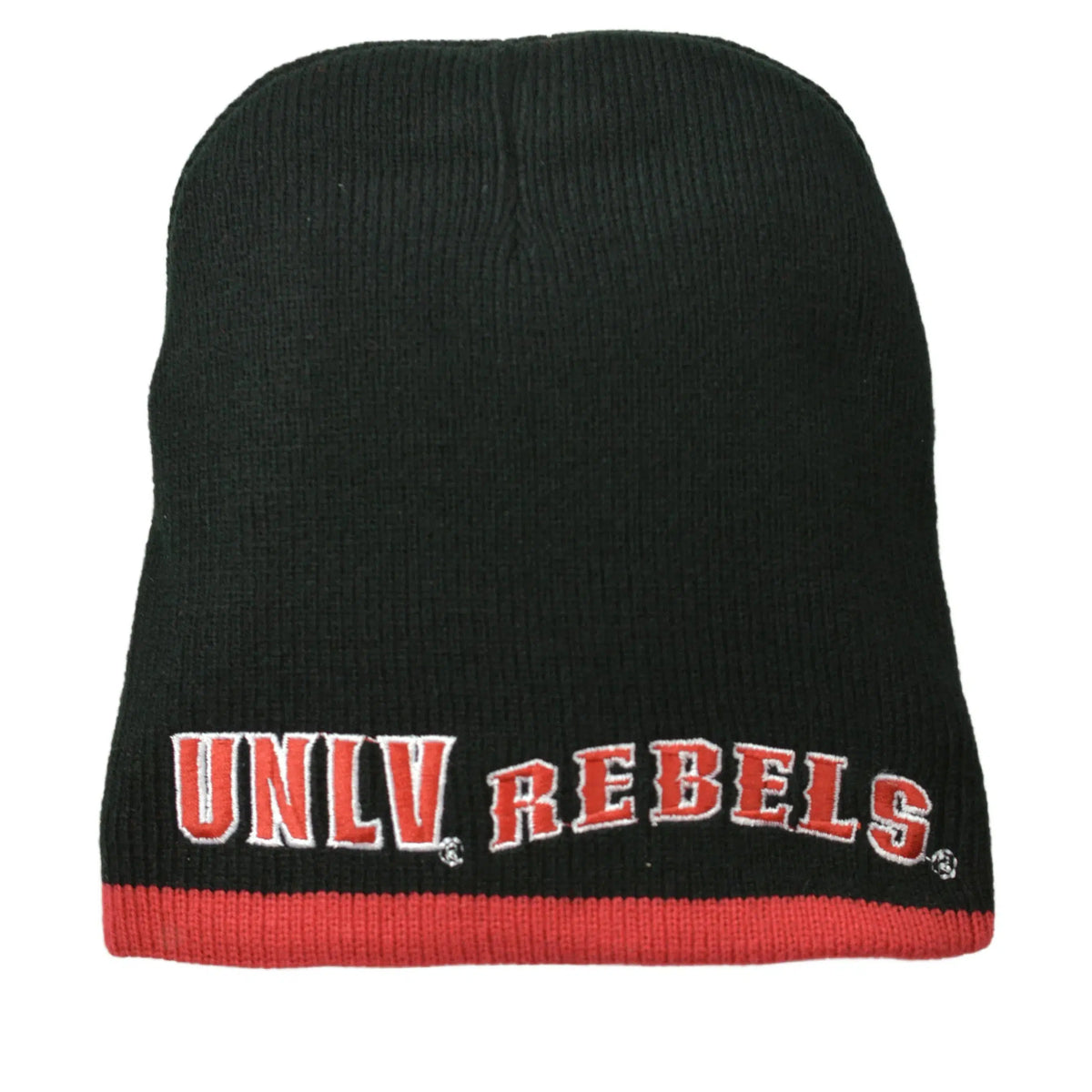 UNLV Rebels NCAA Team Logo Knit Beanie Black & Red Winter Hat