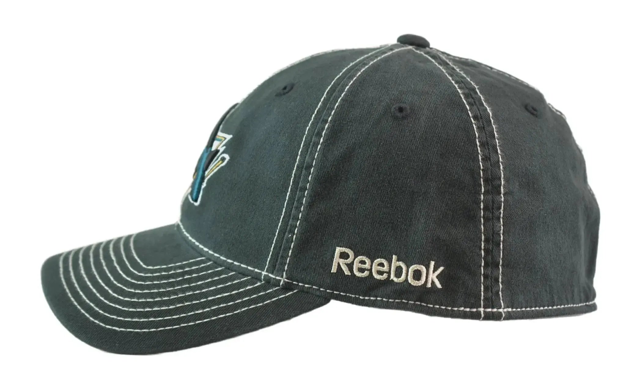 San Jose Sharks Reebok Relaxed Fit Contrast Black Flex Fit NHL Hat L/XL
