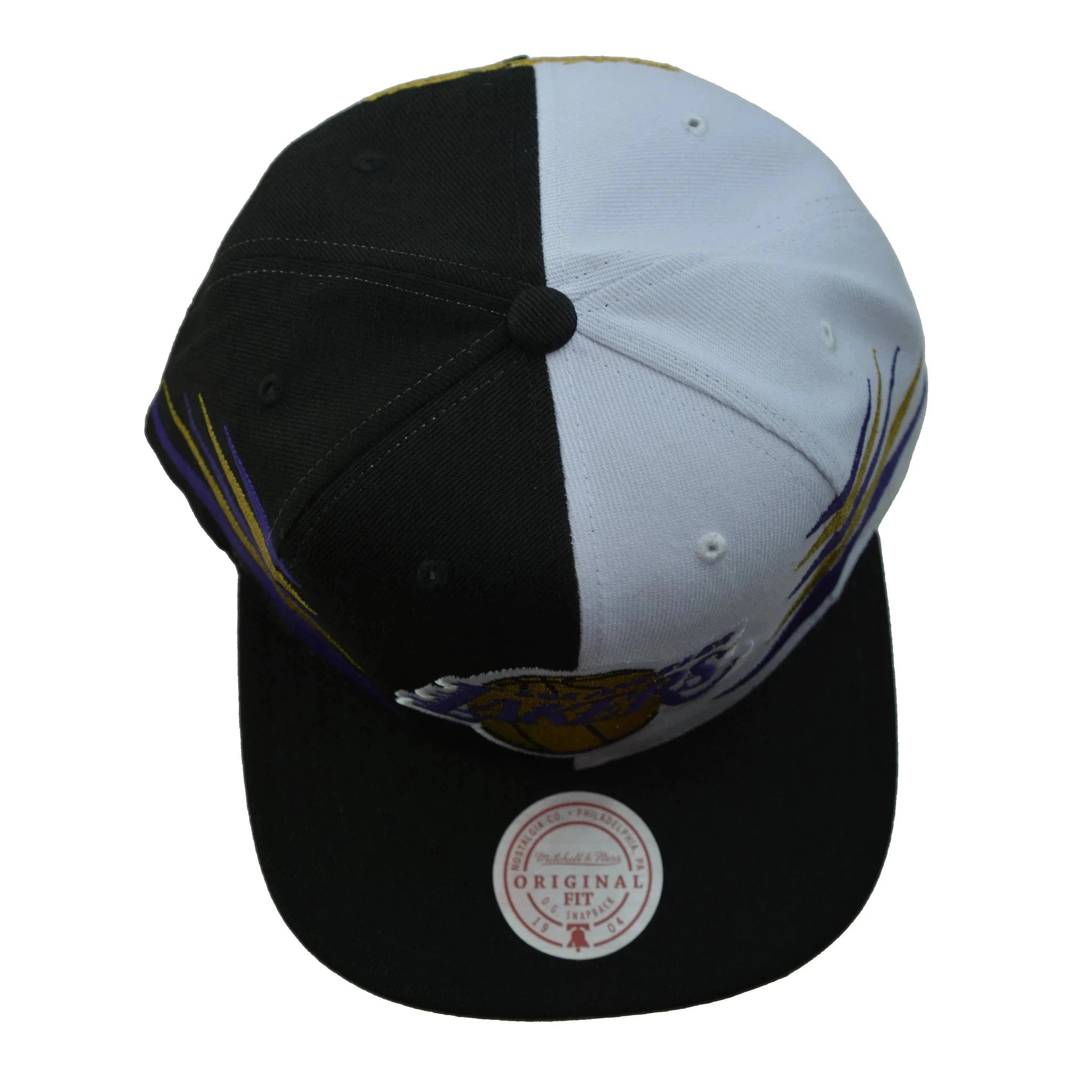 Los Angeles Lakers NBA Diamond Cut 2 Tone Men's Snapback Hat by Mitchell & Ness