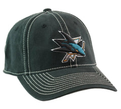 San Jose Sharks Reebok Relaxed Fit Contrast Black Flex Fit NHL Hat L/XL