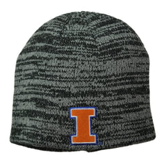 Illinois Fighting Illini NCAA Team Logo Knit Gray Marled Beanie Winter Hat