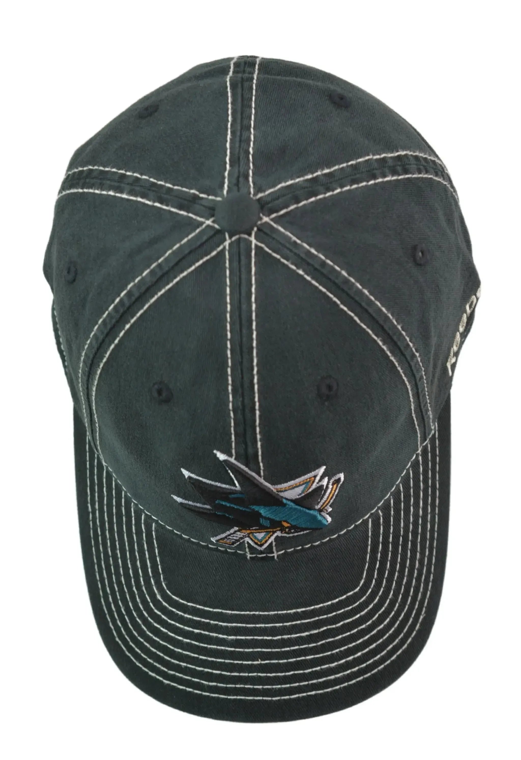 San Jose Sharks Reebok Relaxed Fit Contrast Black Flex Fit NHL Hat L/XL