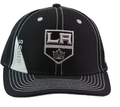 Los Angeles Kings Reebok Contrast Stitch Black Adjustable NHL Hat