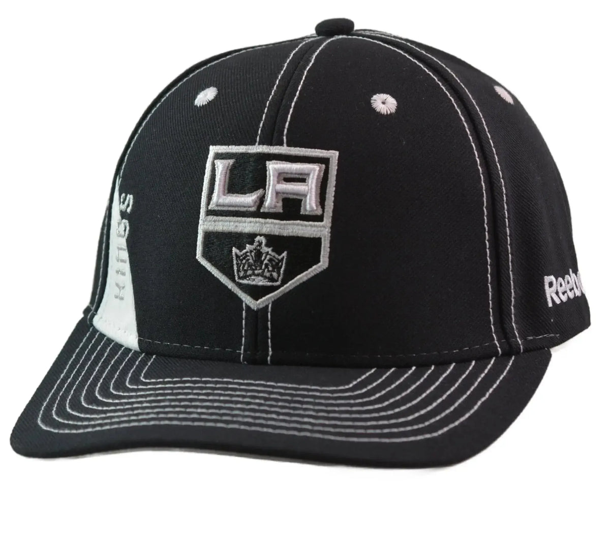 Los Angeles Kings Reebok Contrast Stitch Black Adjustable NHL Hat
