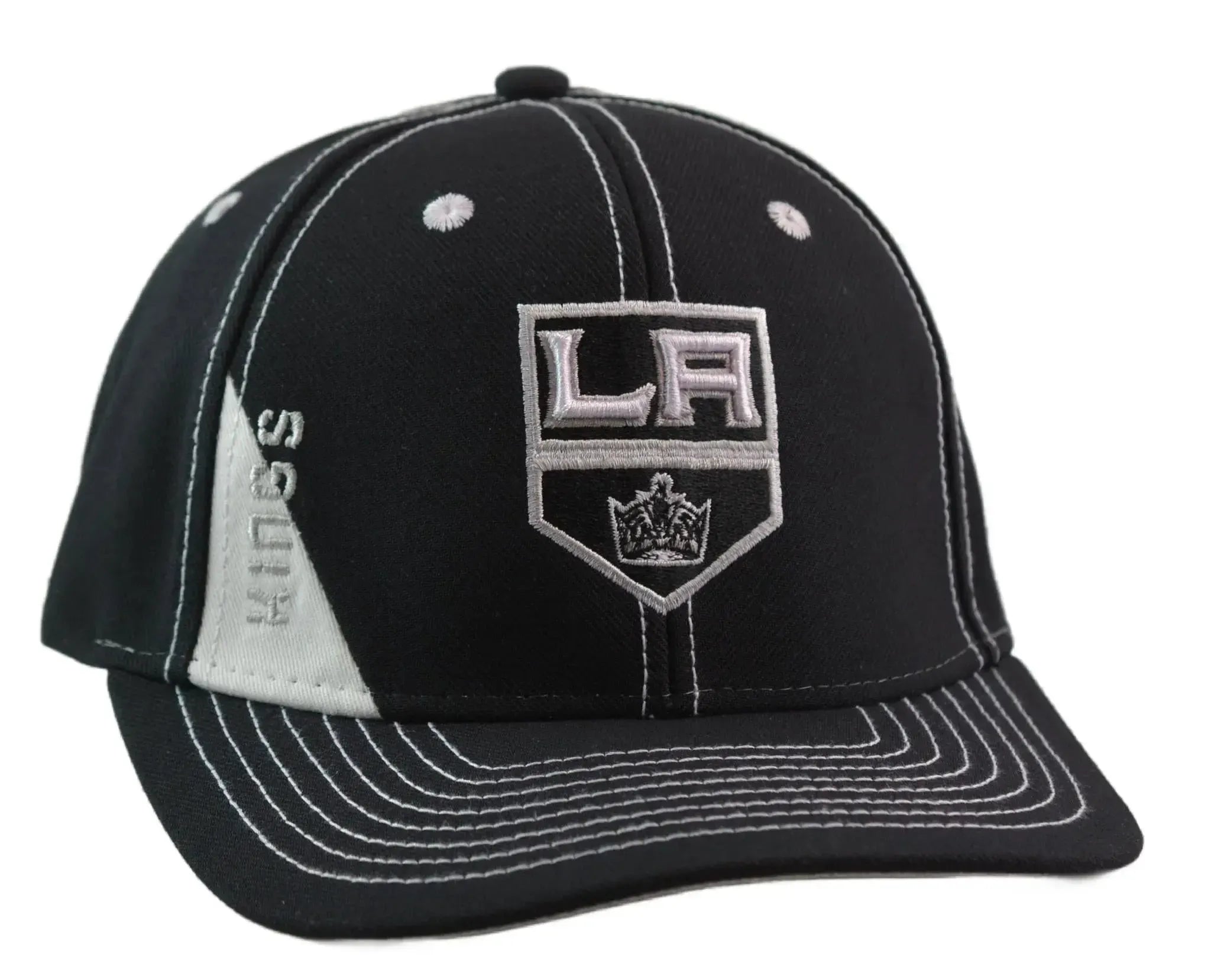 Los Angeles Kings Reebok Contrast Stitch Black Adjustable NHL Hat