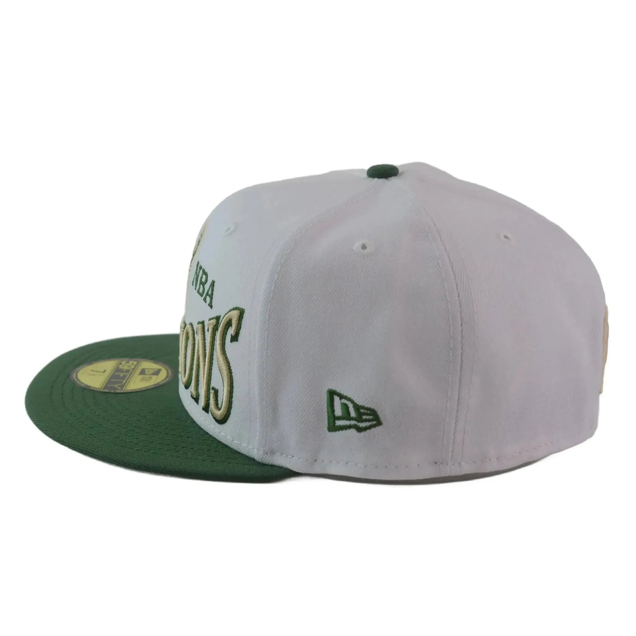 Milwaukee Bucks 21 NBA Champs 59FIFTY Fitted Hat New Era - White/Green