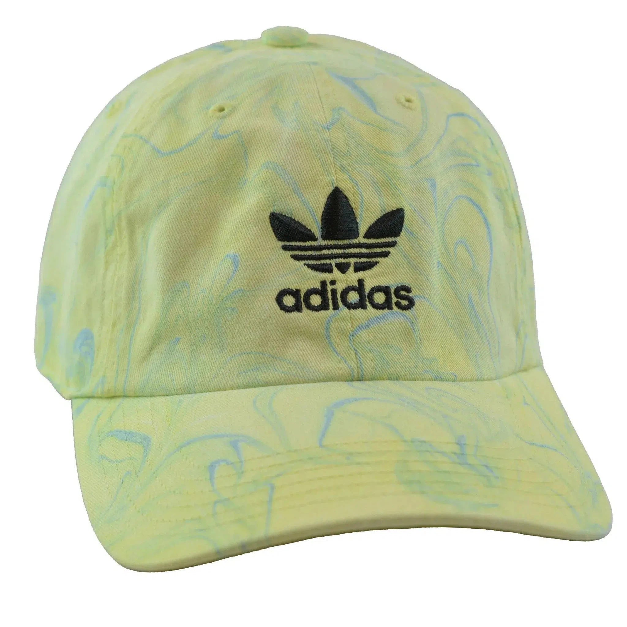 Adidas Relaxed Fit Marble Wash Ambient Sky Trefoil Logo Adjustable Hat, Cap